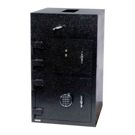 Fire King Security Products Cennox Rotary Hopper Top Drop Safe RH3420K2-FK1 Electronic Lock 20 x 20 x 34 4.86 Cu. Ft. Black RH3420K2-FK1